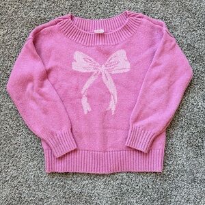 Girls Abercrombie Pink Bow Sweater